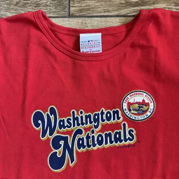 Women's MLB Washington Nationals Baseball Fitted Shirt - Picture 9 of 11